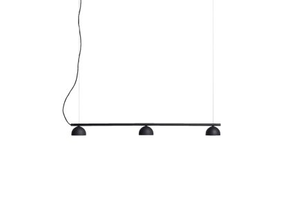 Suspension Blush Rail, 3 Abat-jour, Noir