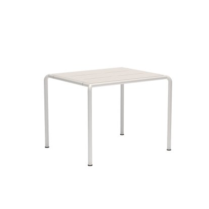 Table Avanti, 98 x 83 cm, Muted White, Aluminium