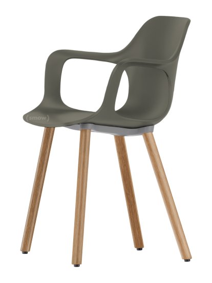 Chaise HAL Armchair Wood, Basalte, Chêne naturel massif avec vernis de protection