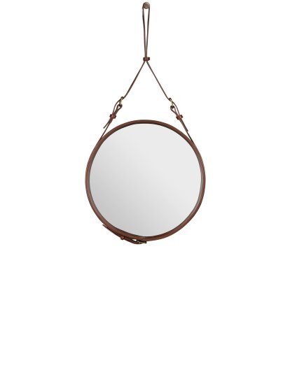 Miroir mural Adnet Circulaire, Ø 45 cm, Brun