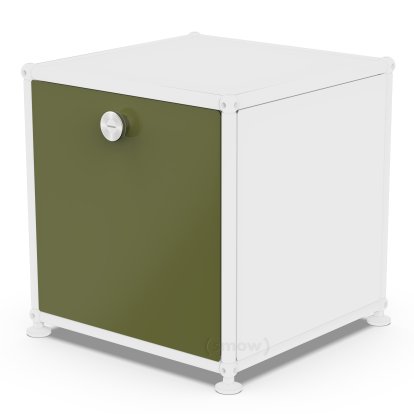 Porte abattante USM Haller, 35 cm x 35 cm, Vert olive RAL 6003