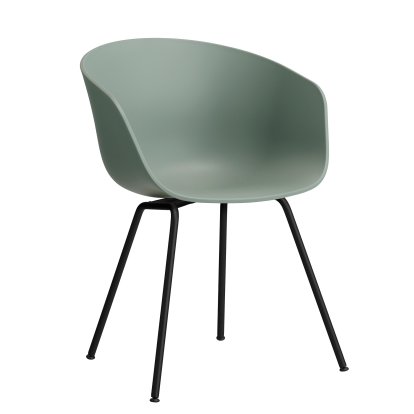 Chaise About A Chair AAC 26, Fall green 2.0, Acier thermolaqué noir