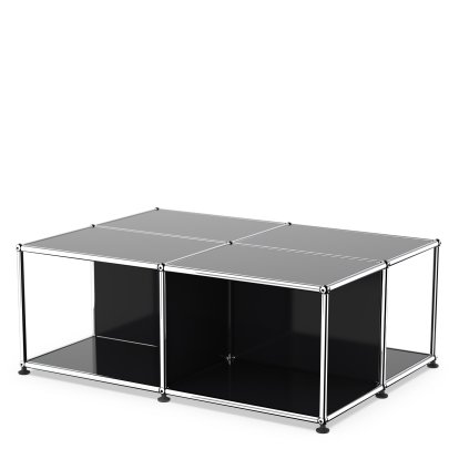 USM Haller table basse avec surfaces, Noir graphite RAL 9011