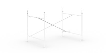 Châssis de table Eiermann 1, Blanc, Décalé, 110 x 78 cm, Avec rallonge en hauteur (hauteur 72-85 cm)
