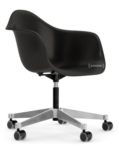 Eames Plastic Armchair RE PACC, Noir profond  , Sans rembourrage, Sans rembourrage