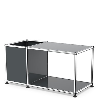USM Haller table d'appoint avec rangement, Anthracite RAL 7016, 35 cm