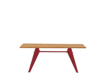 Table EM, 180 x 90 cm, Chêne massif naturel huilé, Japanese red