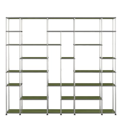 USM Haller Étagère de salon XXL, Vert olive RAL 6003