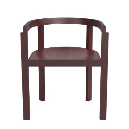 Fauteuil After, Frêne bordeaux