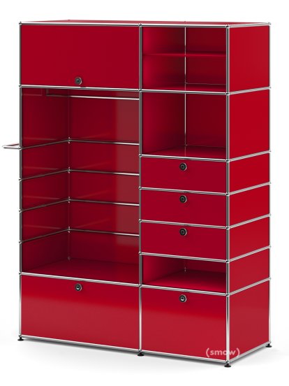 Armoire-penderie USM Haller Type 2, Rouge rubis USM