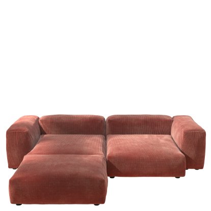 Vetsak Sofa Set 3, Cord velours - Brique, Sans coussin