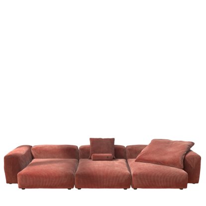 Vetsak Sofa Set 5, Cord velours - Brique, Avec coussin