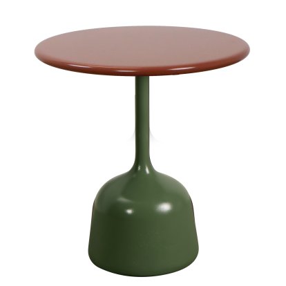 Table d'appoint Glaze, Aluminium - Rouge du désert, Vert olive
