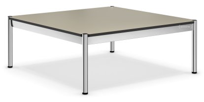 Table basse USM Haller, 100 x 100 cm, Linoleum, Galet