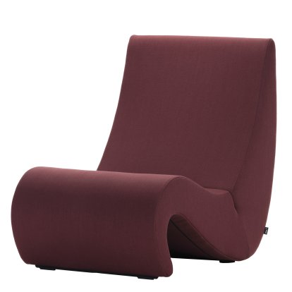 Fauteuil lounge Amoebe, Tissu Volo, marron