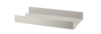 Planche métal String System, 58 x 30 cm, Rebord haut, Beige