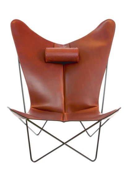 KS Chair, Cognac, Acier thermolaqué noir