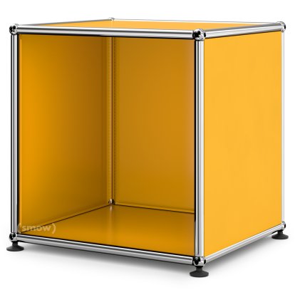 Table de chevet USM Haller ouverte, Jaune or RAL 1004