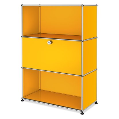 Meuble haut Highboard M avec 1 porte battante , Jaune or RAL 1004