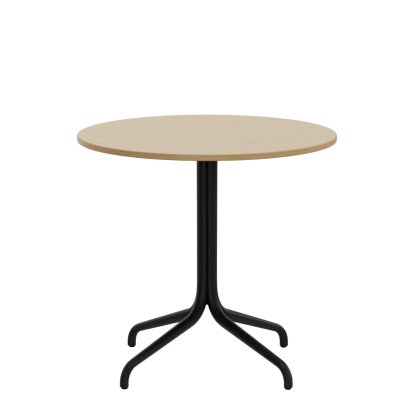 Table Belleville, Ø 79,6 cm, Placage chêne clair