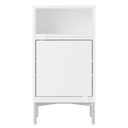 Table de chevet Stacked 2, Blanc