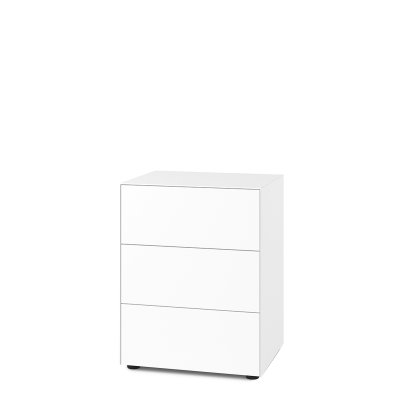 Nex Pur Box 2.0 avec tiroirs, 48 cm, H 75 cm (3 tiroirs) x B 60 cm, Blanc