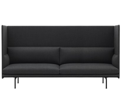 Outline Highback Sofa, 3 places, Tissu Remix 163 - Gris