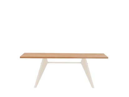 Table EM, 200 x 90 cm, Chêne naturel placage, vernis de protection, Écru
