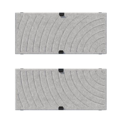 USM Haller Soft Panel Mono pour étagère USM, 75 cm x 35 cm, Gris, Courbes