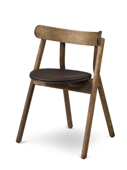 Oaki Dining Chair, Chêne fumé, Avec coussin d'assise