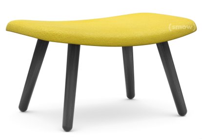 About A Lounge Ottoman AAL 03, Hallingdal 420 - jaune, Chêne laqué noir