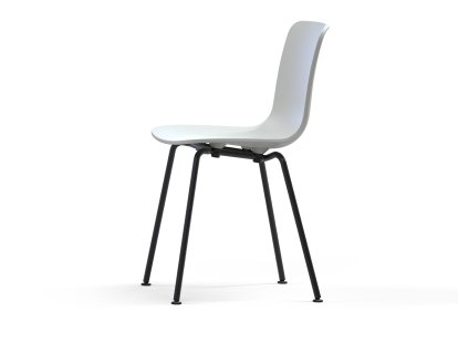 Chaise HAL RE Tube, Coton blanc RE, Revêtement thermolaqué noir basic, Non-empilable