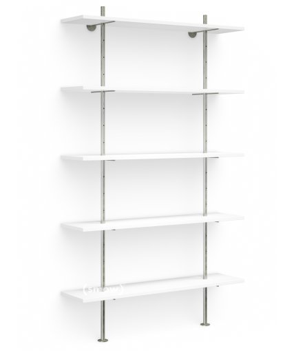 Étagère Eiermann, Mélaminé blanc, 140 cm, 238 cm