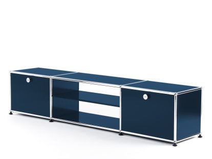 Table TV USM Haller, Bleu acier RAL 5011