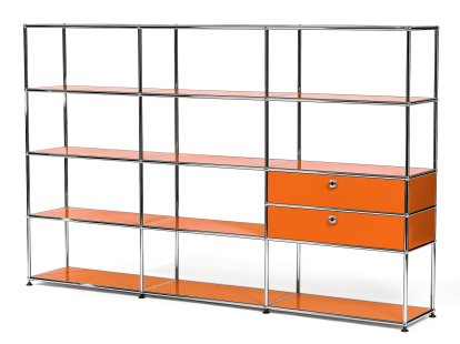 USM Haller Étagère de salon XL Type 2, Orange pur RAL 2004