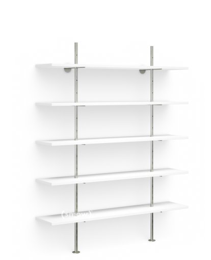 Étagère Eiermann, Mélaminé blanc, 160 cm, 200 cm