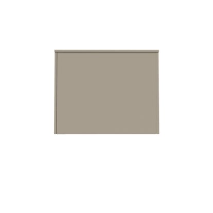 Buffet Aventa Sideboard avec portes, 60 cm, 2 Grilles de hauteur, Mélamine gris pierre, Montage murale