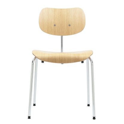 Chaise SE 68, Empilable, Sans rembourrage, Chromé, Sans accoudoirs, Chêne, naturel