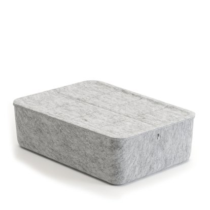 Boîte USM Inos avec séparation + couvercle, Gris clair