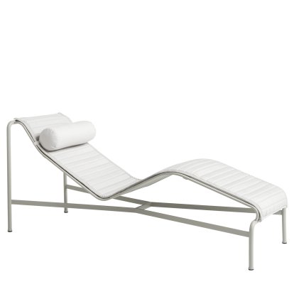 Chaise Longue Palissade , Gris ciel, Avec coussin, Avec coussin pour la nuque