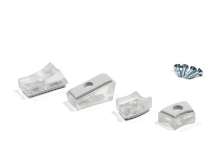 Patins pour chaises cantilever Thonet (set de 4), Transparent (Téflon), Sans feutre