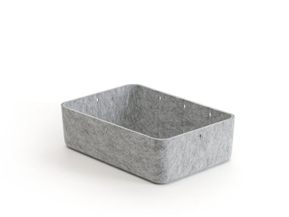 Boîte USM Inos, L 22,3 x H 9,5 cm, Gris clair, Sans séperation