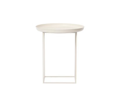 Table Duke, S (H 52 x Ø 45 cm), Blanc antique