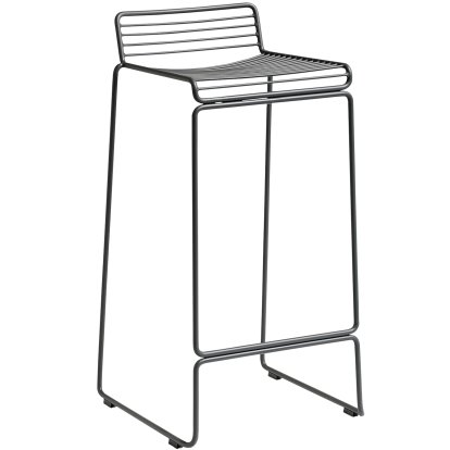 Tabouret de bar Hee , Version bar: hauteur de l'assise 75 cm, Gris asphalte