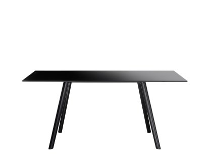 Table Pilo, 160 x 85 cm, Pieds noir, plateau noir