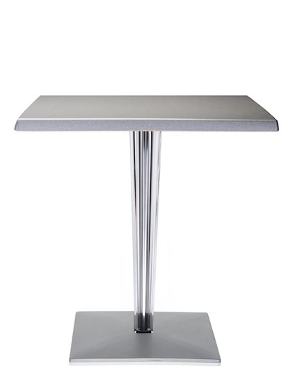 Table à manger TopTop, Rectangulaire H 72 x l 70 x L 70 cm, Werzalit inrayable, Aluminium