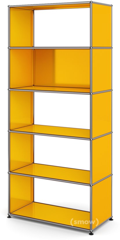 Étagère M USM Haller, 1 panneau arrière, Jaune or RAL 1004