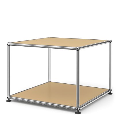 Table d'appoint 50 USM Haller, Panneaux inférieur et supérieur en métal, Beige USM