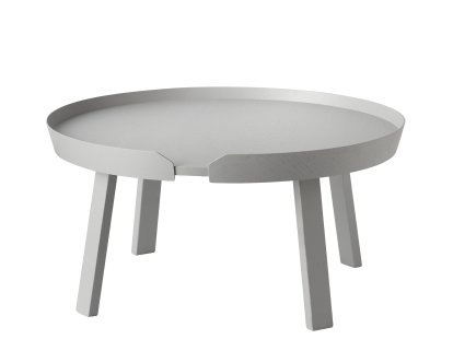 Table basse Around, Grand (H 36 x Ø 72 cm), Frêne gris