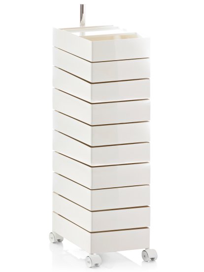 360° Container, 1270 mm (10 étages ), Blanc